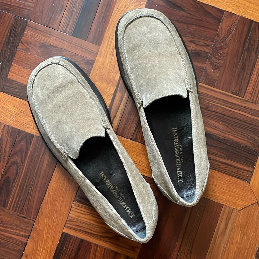 Emporio Armani men’s suede loafers. Made in Italy. Size U.S. 9.5